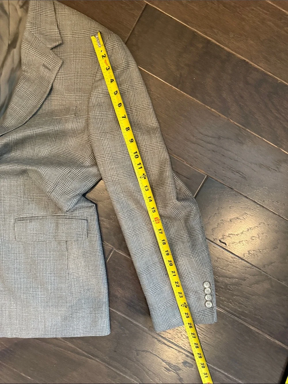 Vintage Oscar de la Renta Glen Plaid Sport Coat Blazer 42L Tan Brown 90s